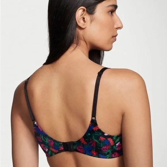 🌺 Victoria’s Secret Floral Push‑Up Bra – 34A | Barbiecore | Tropical Print l - Picture 4 of 11